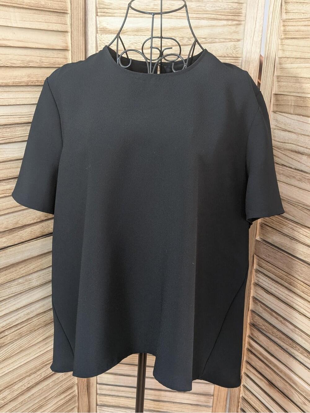 Who What Wear Women's Blouse Size XL Black Career‎ Piece Polyester Easy Care